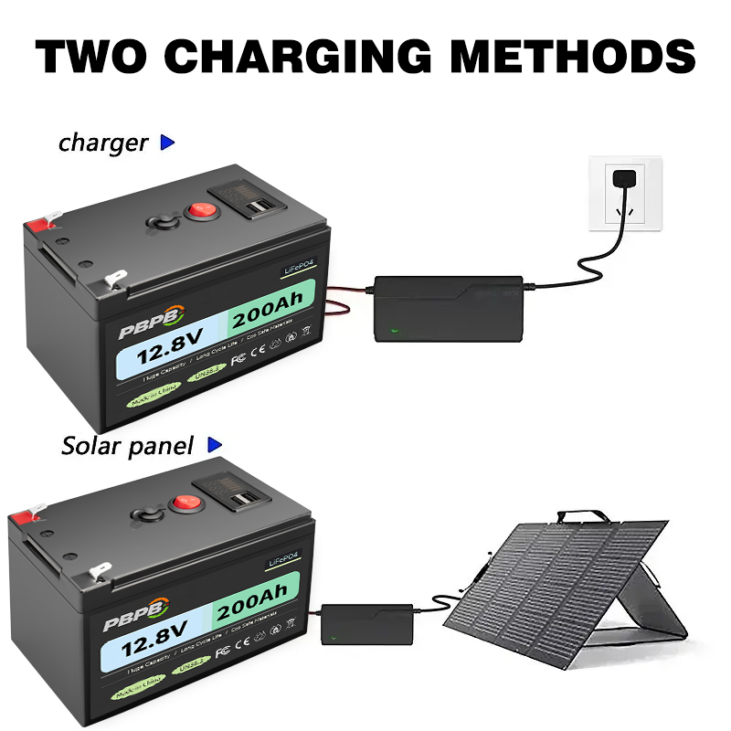 Renewable Energy Fan - 12V 200Ah Lithium LiFePO4 Deep Cycle-batterij,