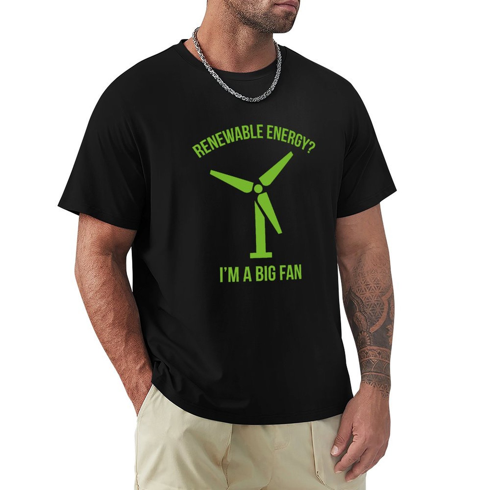 T-shirt voor duurzame energie, - Renewable Energy In China recensie en prijs